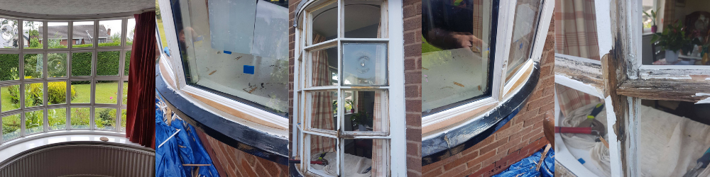 Images of Wooden Frame Windows Needing Repair