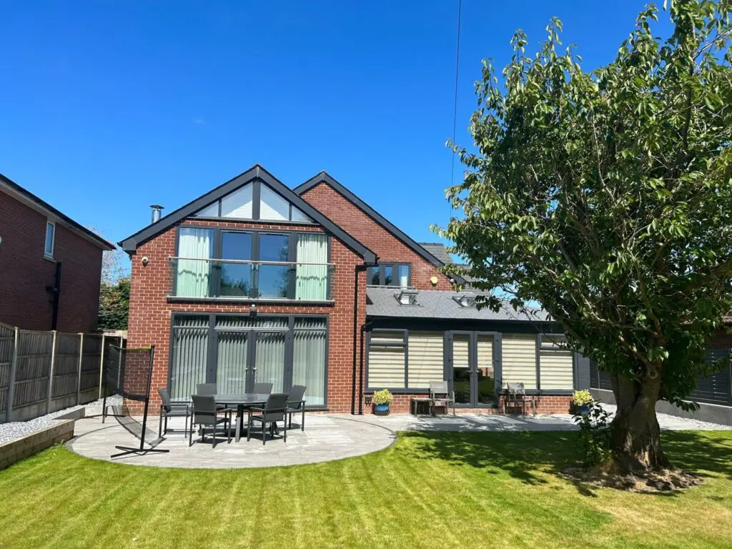 House with Triple glazed windows, composite doors and roofline all in Anthracite grey